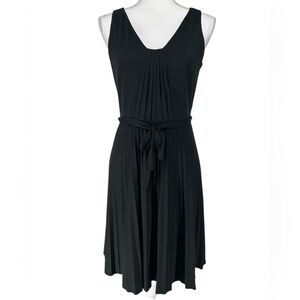 ANN TAYLOR / Black Sleeveless Dress / Pleated Skirt / Size 4P